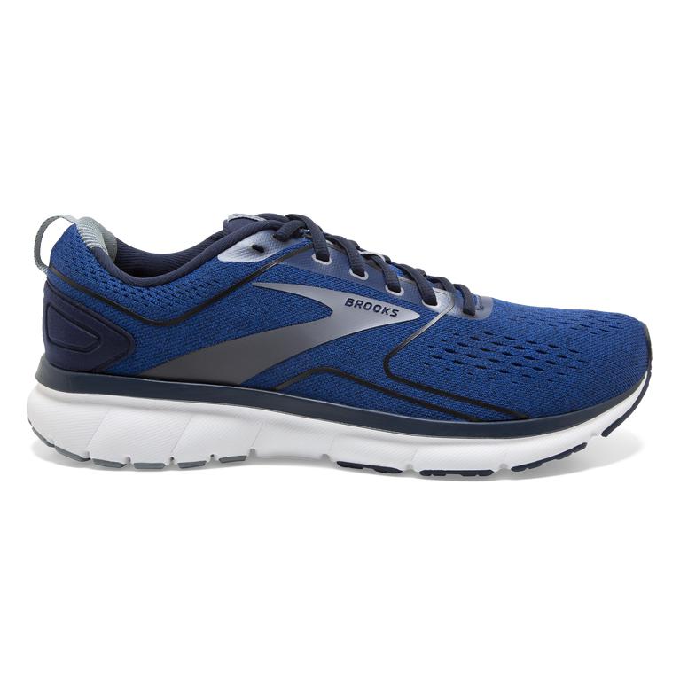 Brooks Transmit 3 Road Running Shoes - Men's - Blue/Surf The Web/Navy Blazer/Grey (40563-WFUP)